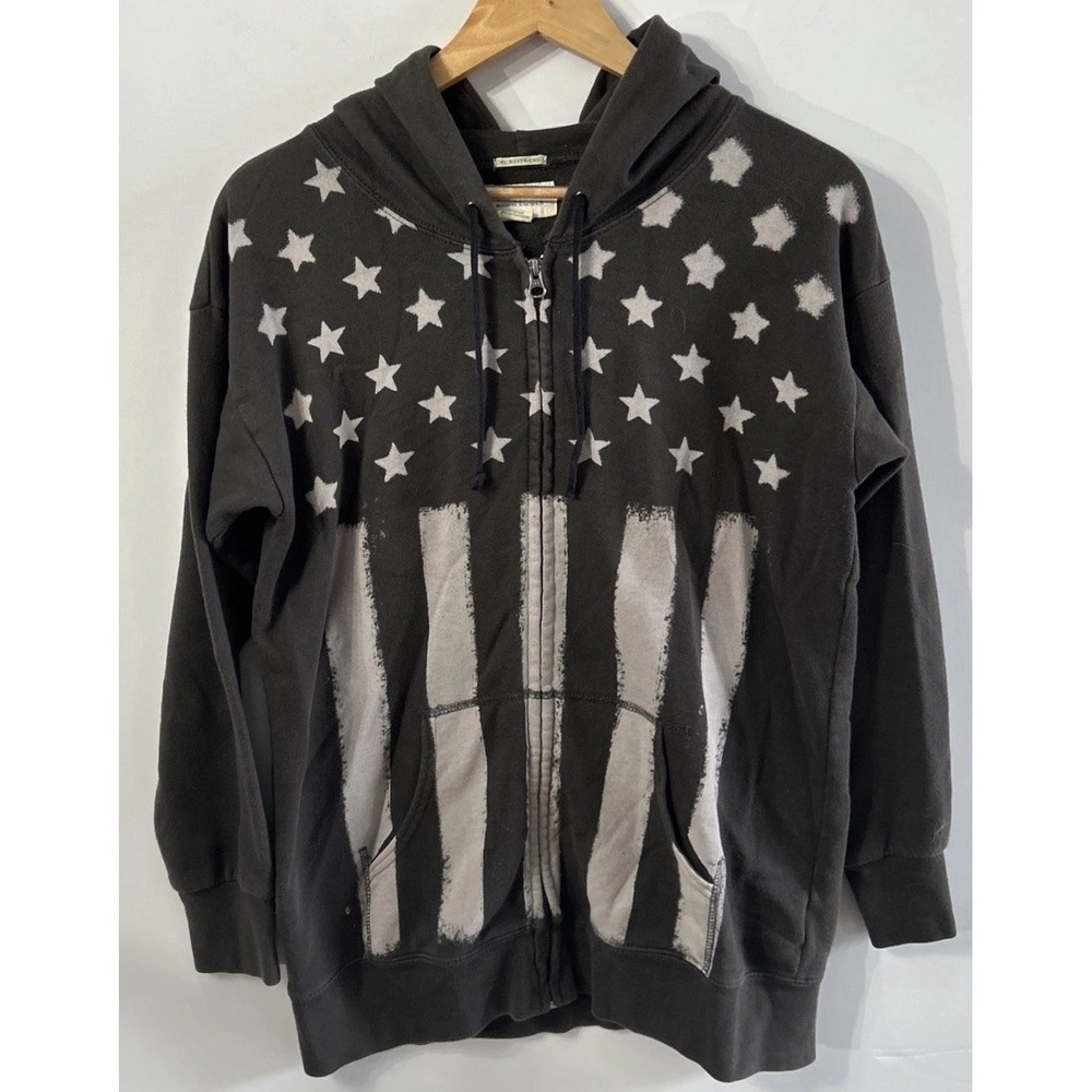 Women's Vintage Ralph Lauren Denim & Supply American Flag Hoodie Sweatshirt Sz L
